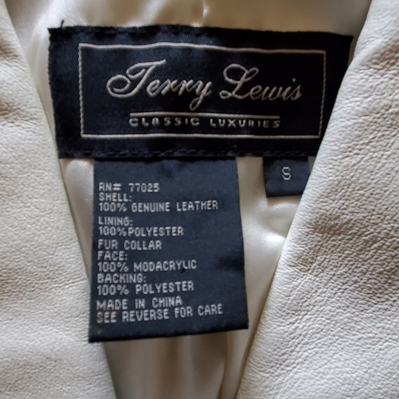 Vintage Terry Lewis White Leather Blazer S - Picture 8 of 14